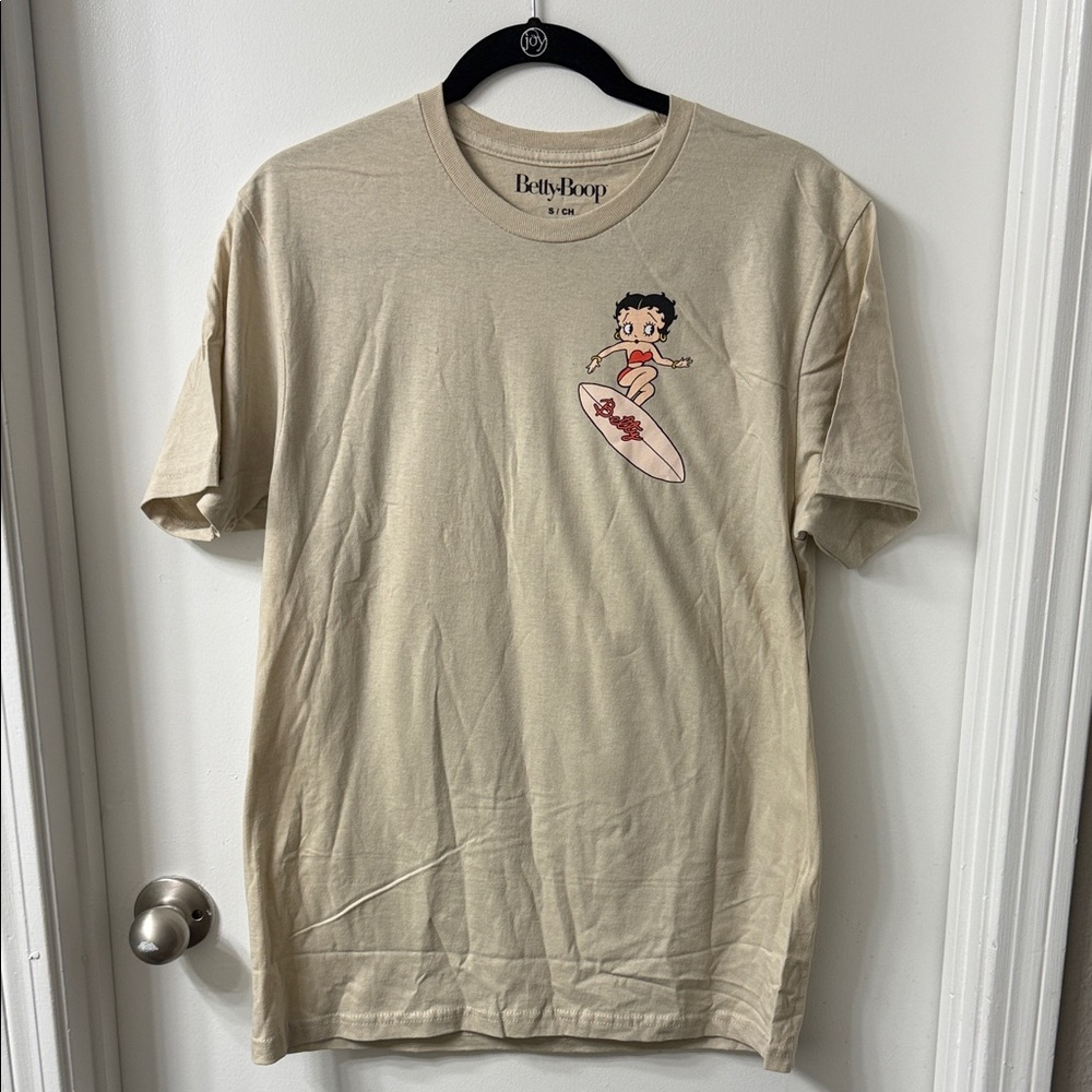 Betty Boop Tan Surfing Graphic Tee